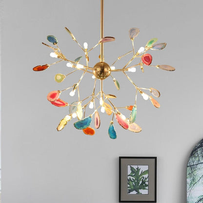 Agate Chandelier Colorful Branching