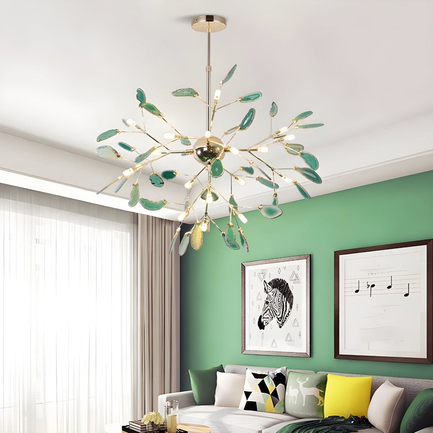 Agate Chandelier Colorful Branching