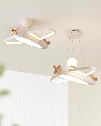 Plafonnier avion pour chambre d'enfant au charme ludique