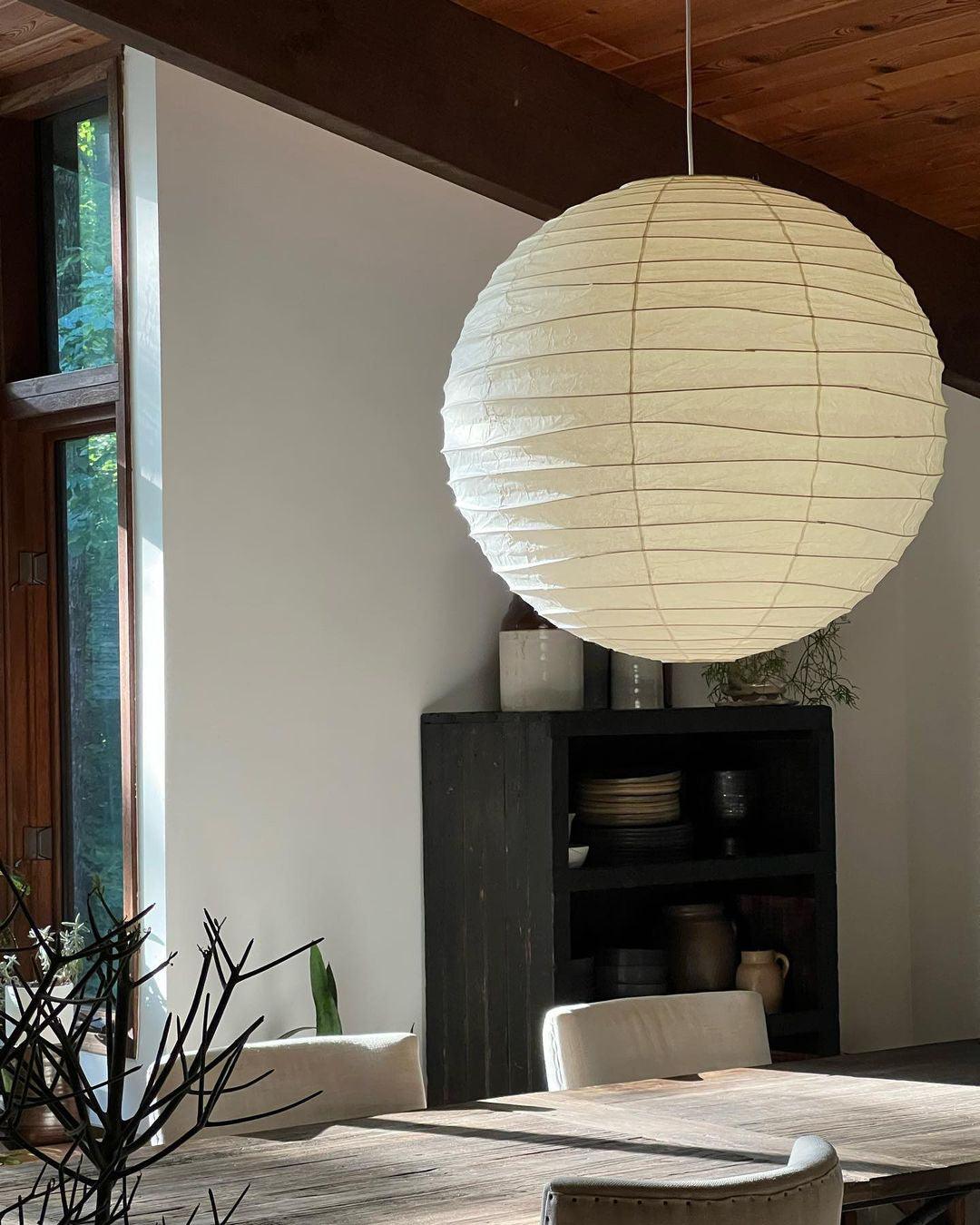 Luna Pendant Light Japanese Paper Globe
