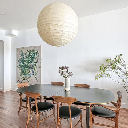 Luna Pendant Light Japanese Paper Globe