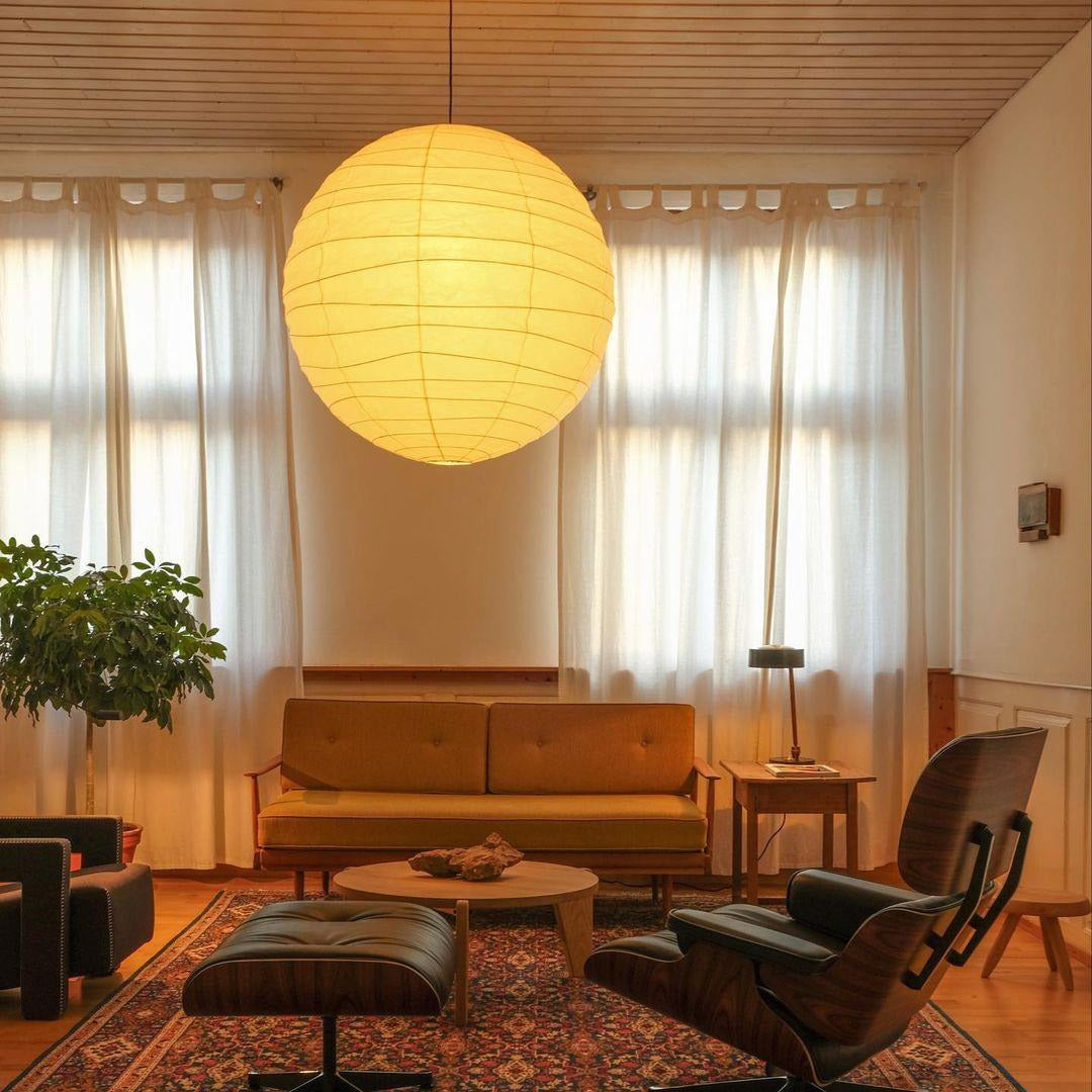 Luna Pendant Light Japanese Paper Globe