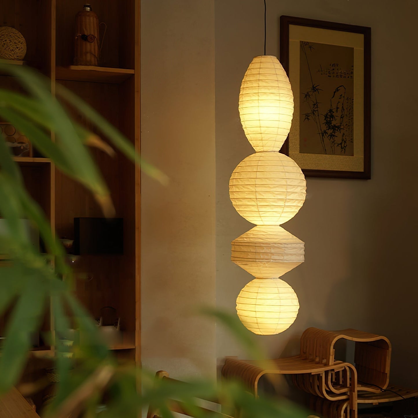 Nami Pendant Light Paper Lantern Wabi-sabi