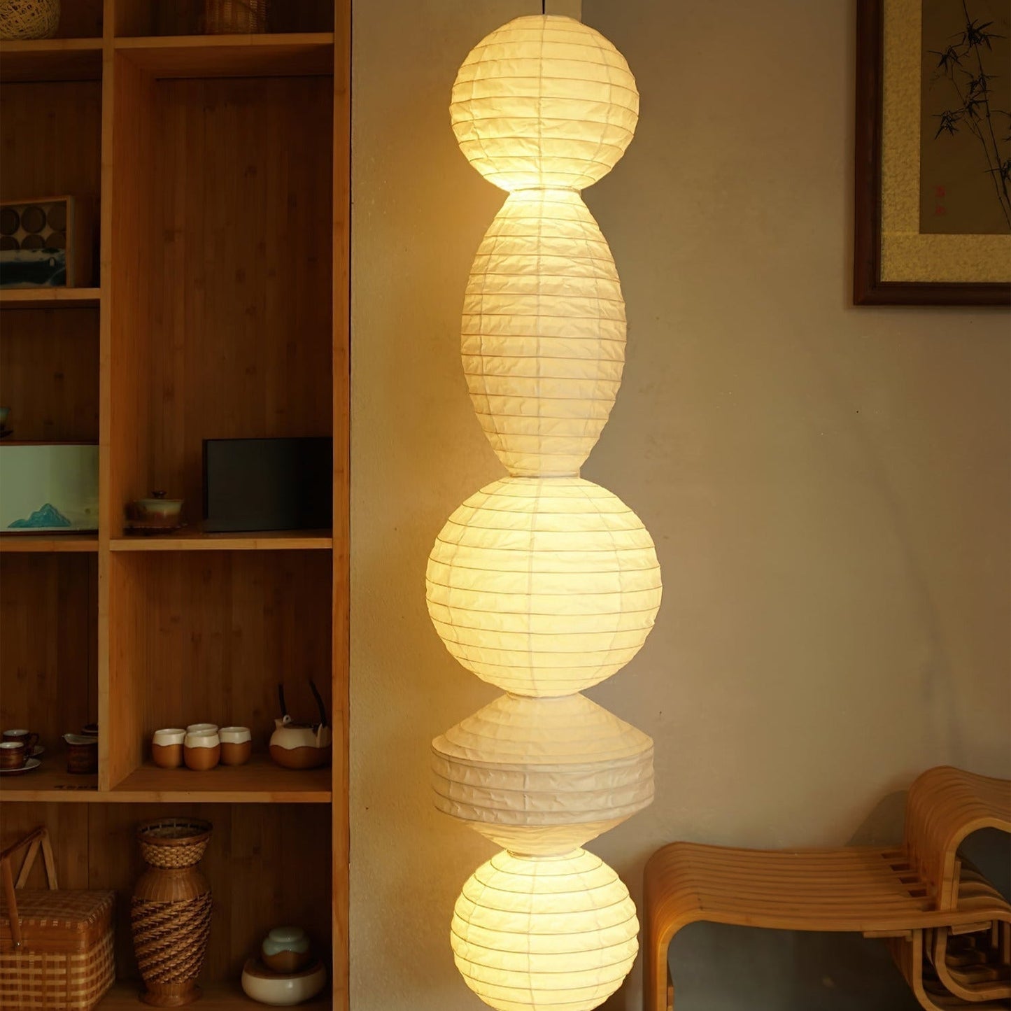 Nami Pendant Light Paper Lantern Wabi-sabi
