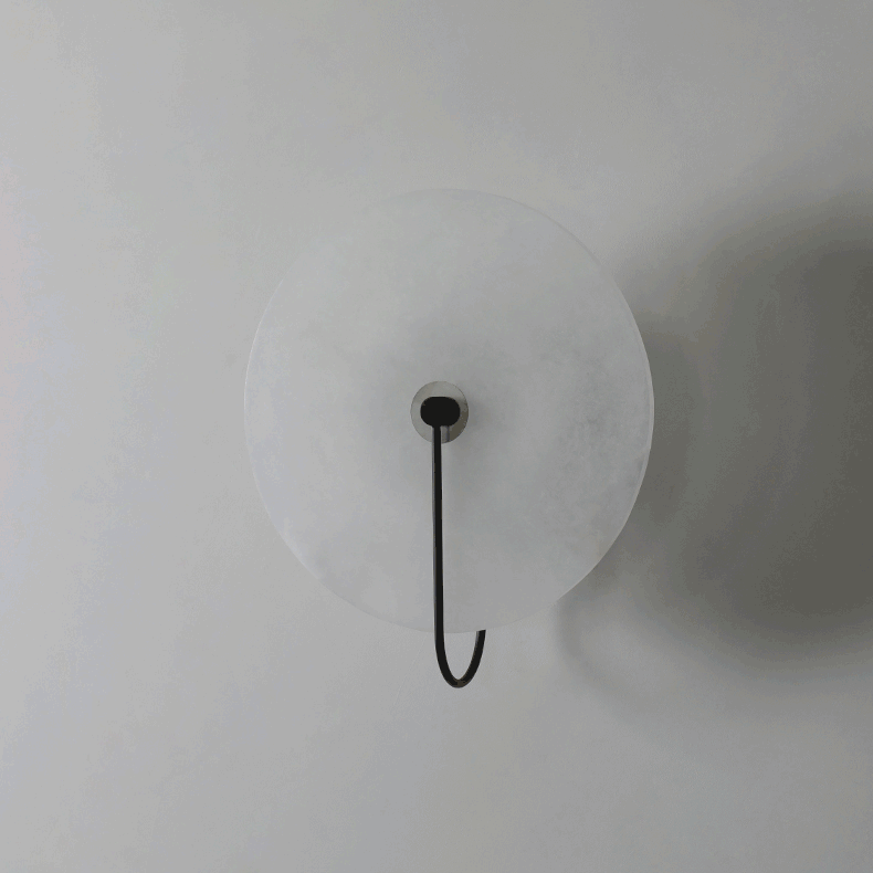 Kristy Alabaster Applique Murale LED Ronde Circulaire Iconique