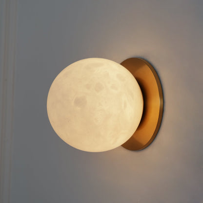 Lynq Alabaster Mini Orb Wall Lamp