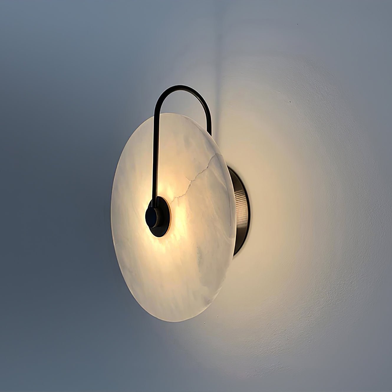 Kristy Alabaster Applique Murale LED Ronde Circulaire Iconique
