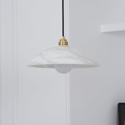 Delin Dome Pendant Light Alabaster &Brass