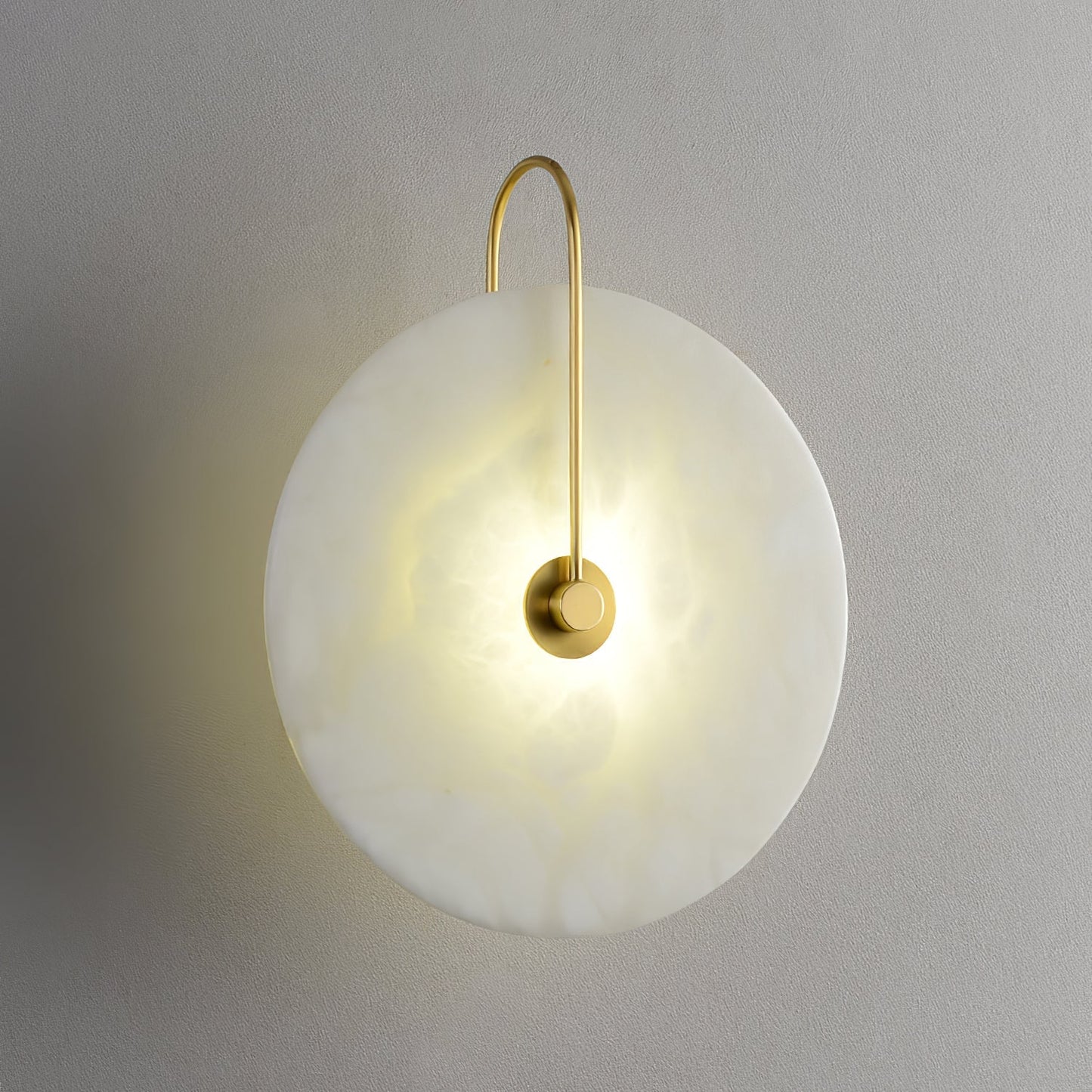 Kristy Alabaster Applique Murale LED Ronde Circulaire Iconique