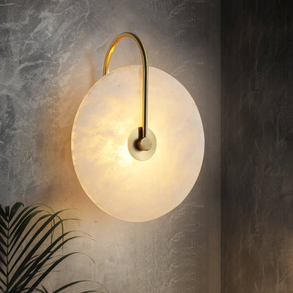 Kristy Alabaster Applique Murale LED Ronde Circulaire Iconique