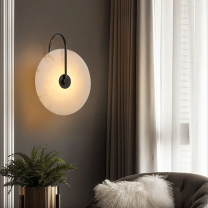 Kristy Alabaster Applique Murale LED Ronde Circulaire Iconique