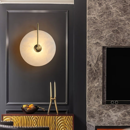 Kristy Alabaster Applique Murale LED Ronde Circulaire Iconique