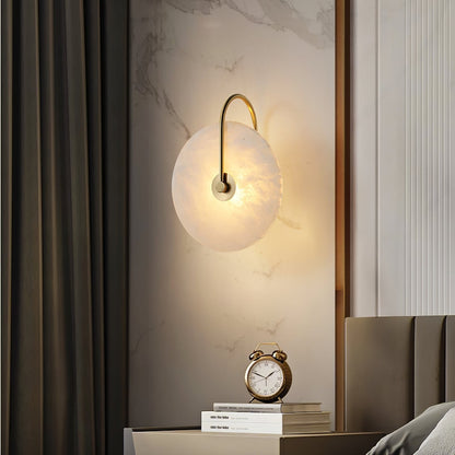 Kristy Alabaster Applique Murale LED Ronde Circulaire Iconique
