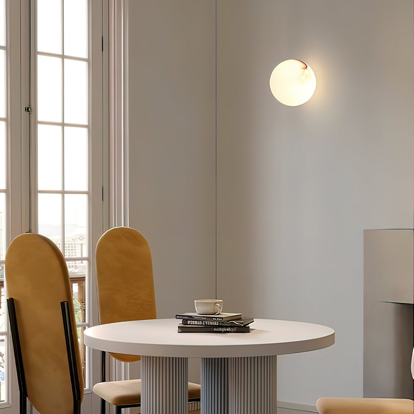 Lynq Alabaster Mini Orb Wall Lamp