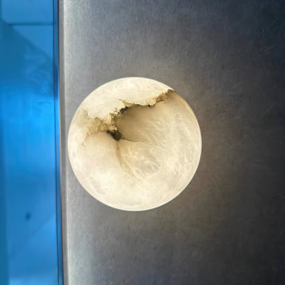 Lynq Alabaster Mini Orb Wall Lamp