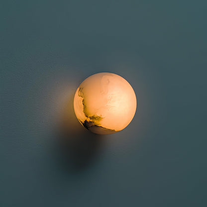 Lynq Alabaster Mini Orb Wall Lamp