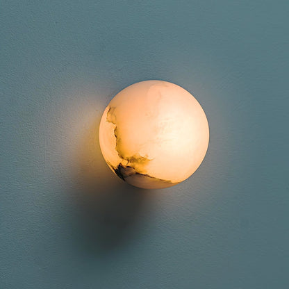 Kristy Alabaster Mini Orb Wall Lamp