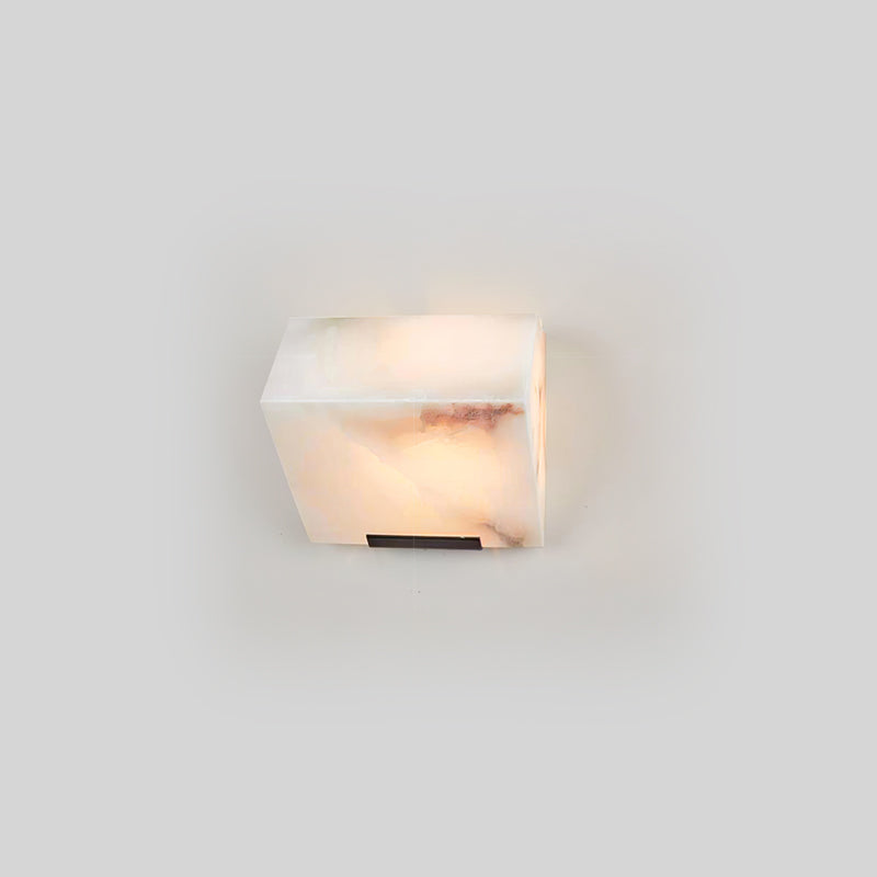 Alabaster Wall Lamp Sculptural Cubes