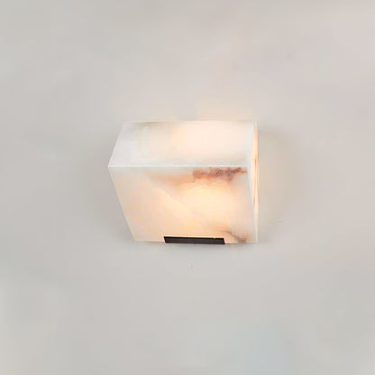 Alabaster Wall Lamp Sculptural Cubes