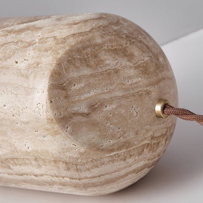Lampe de table conique en travertin Mysilarae