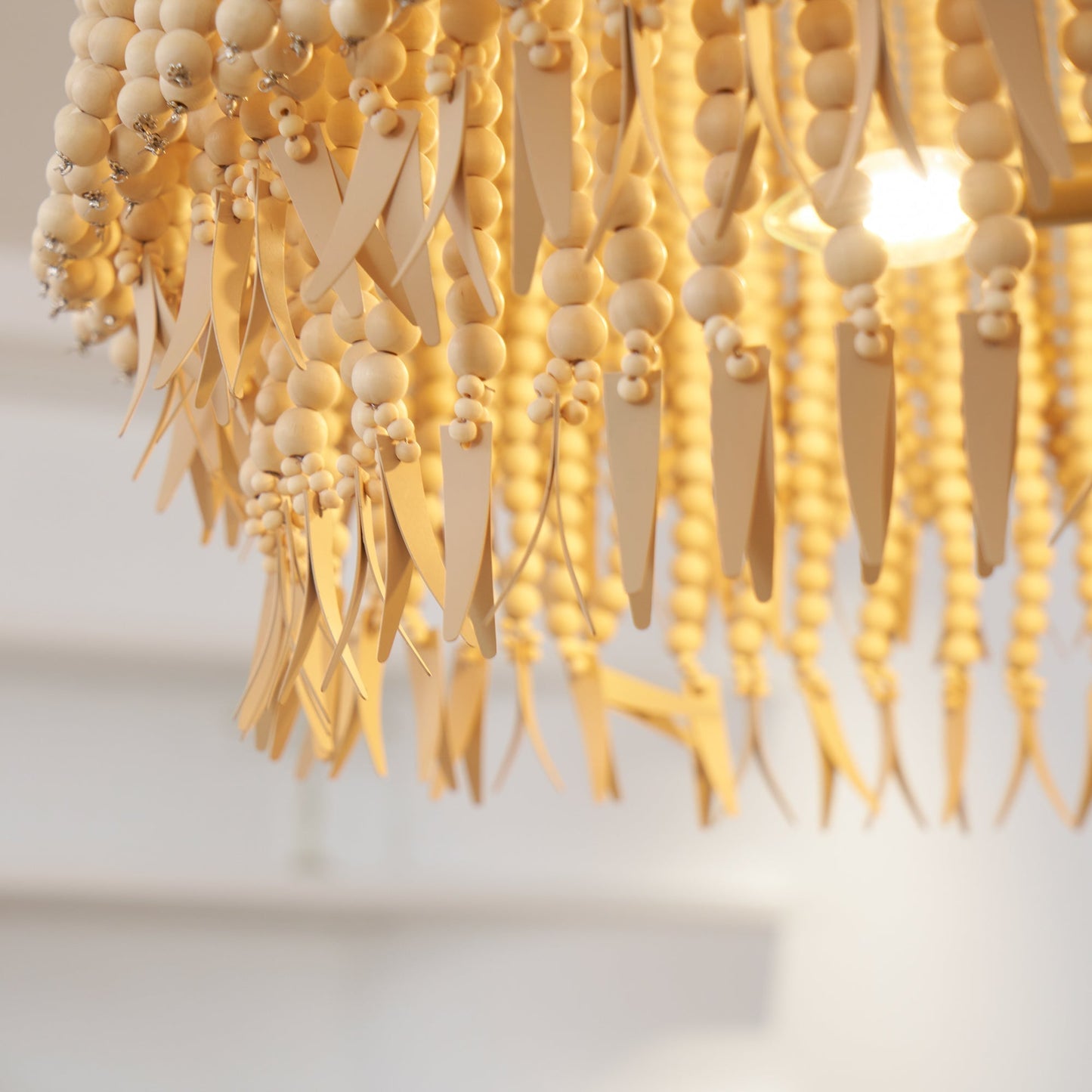Odette Chandelier Wood and Coconut beads
