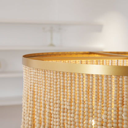 Odette Chandelier Wood and Coconut beads