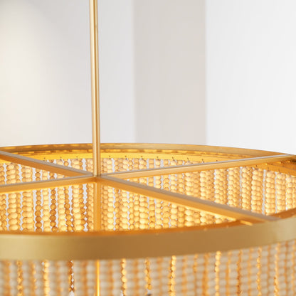 Odette Chandelier Wood and Coconut beads
