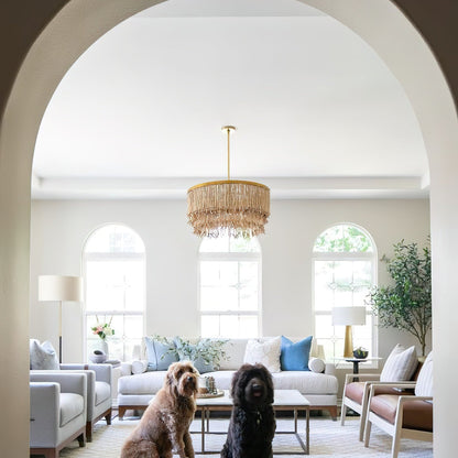 Odette Chandelier Wood and Coconut beads