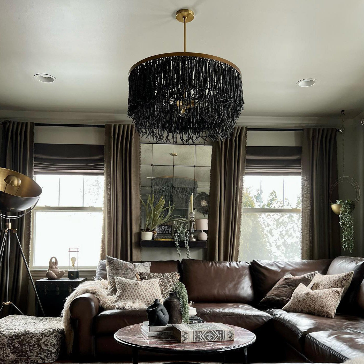 Odette Chandelier Wood and Coconut beads