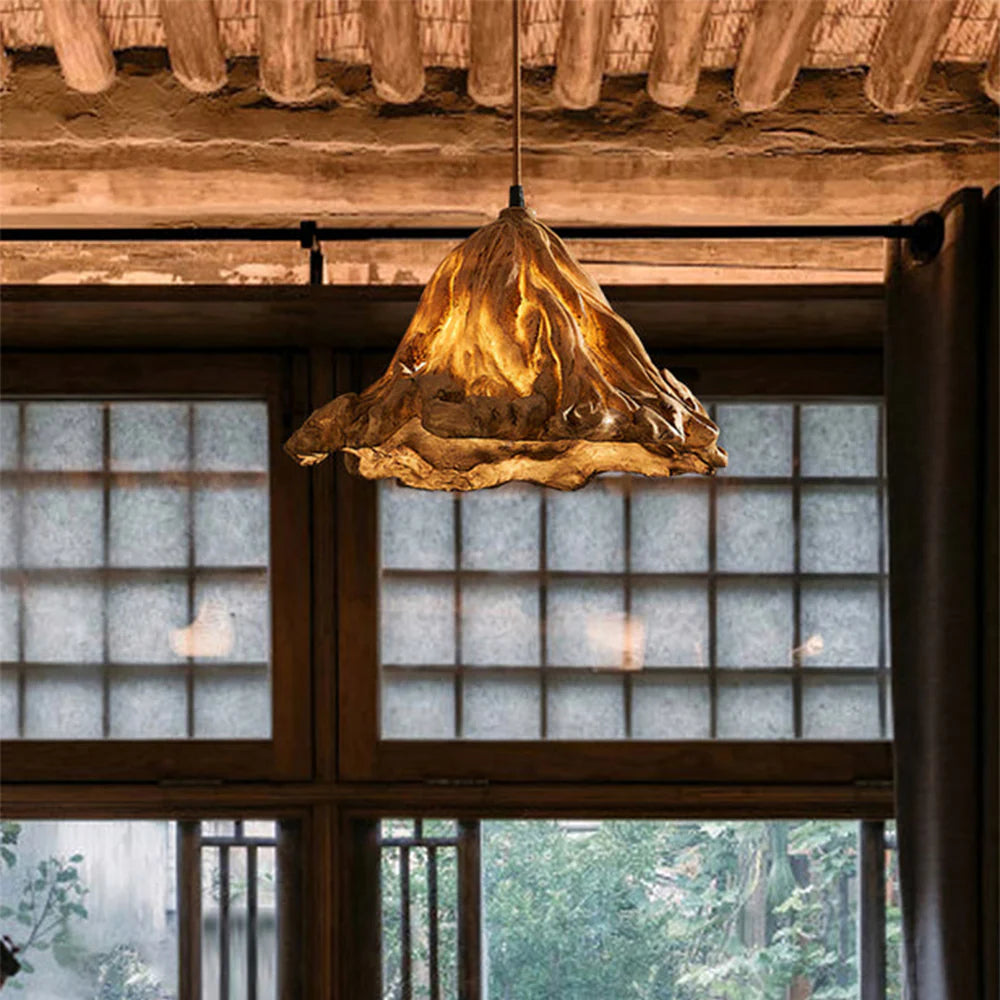 Ritta Art Lotus Leaf LED Pendant Light Resin Dining Room