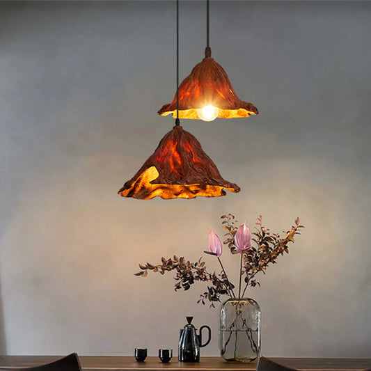 Ritta Art Lotus Leaf LED-Pendelleuchte aus Kunstharz für das Esszimmer