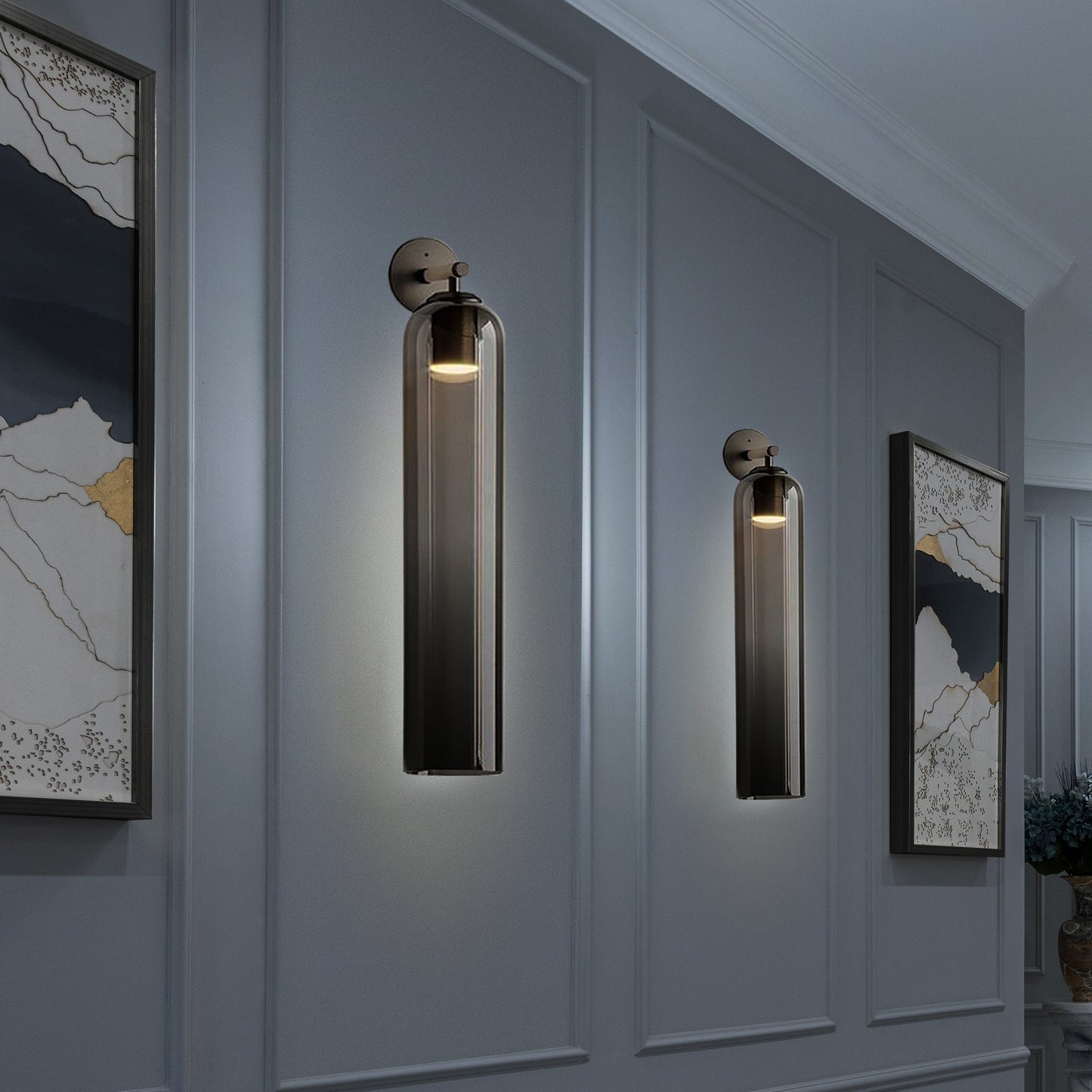 June Glass Indoor Wall Lamp Cylindrical