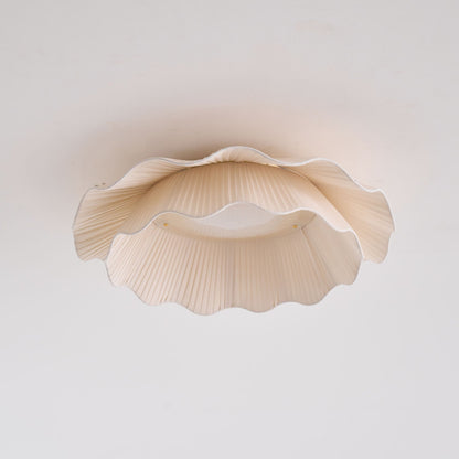 Tirah Fabric Wave Ceiling Light Brass