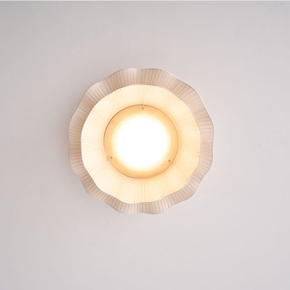 Tirah Fabric Wave Ceiling Light Brass