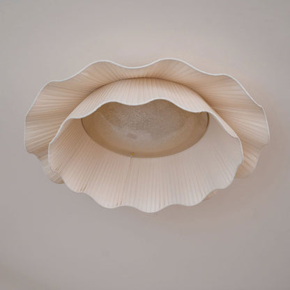 Tirah Fabric Wave Ceiling Light Brass