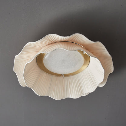 Tirah Fabric Wave Ceiling Light Brass