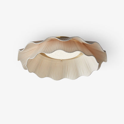 Tirah Fabric Wave Ceiling Light Brass