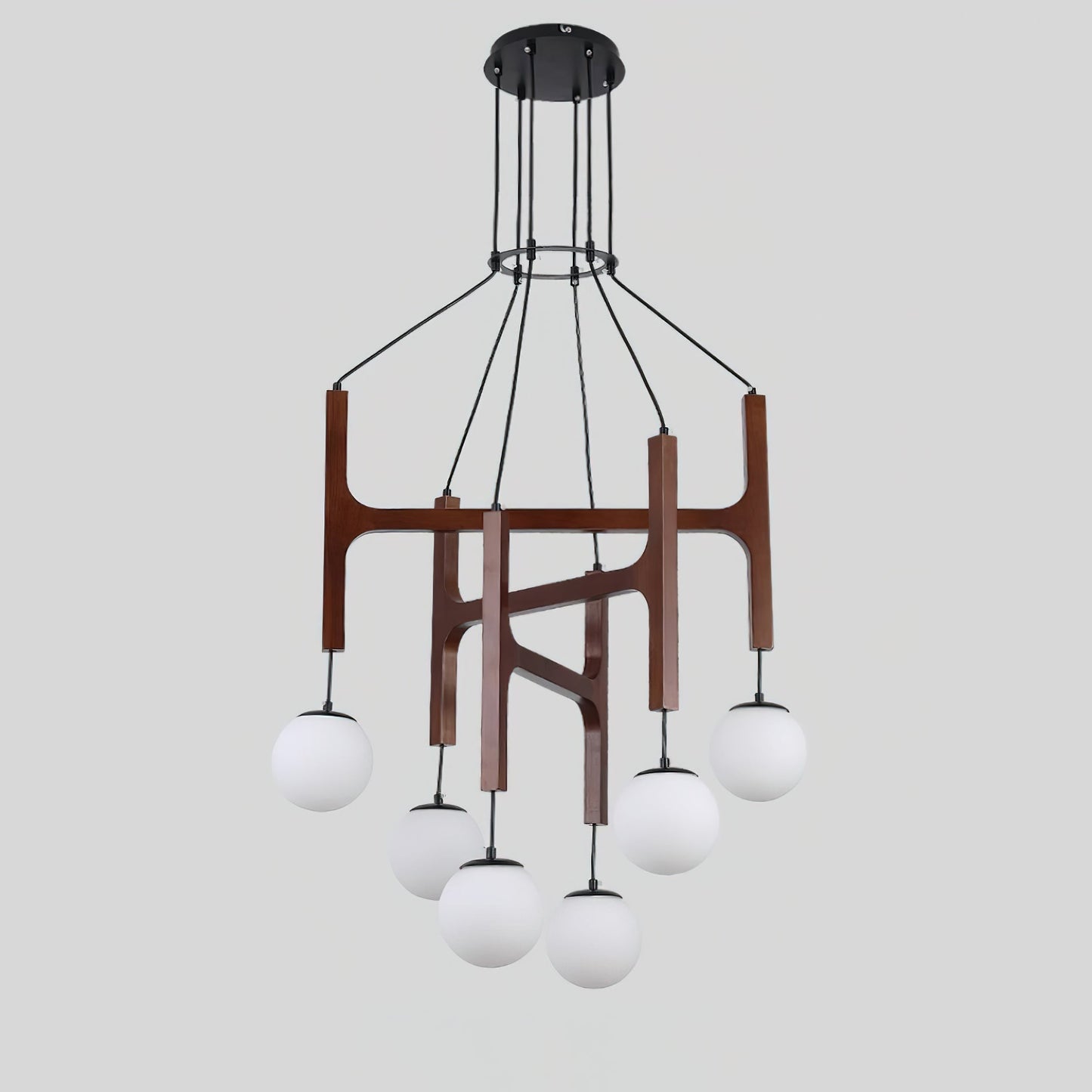 Terra Chandelier Geometric Wood