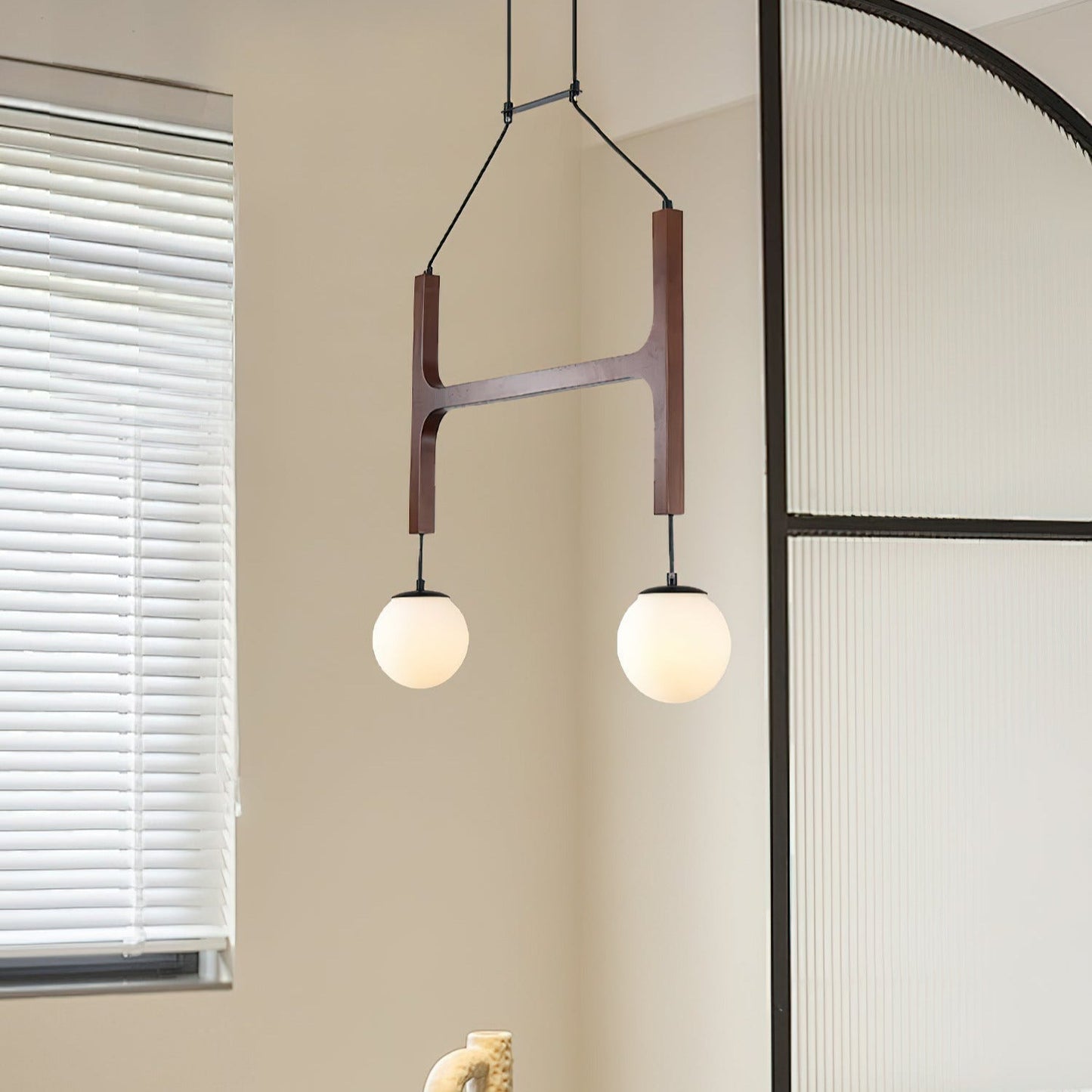 Terra Chandelier Geometric Wood