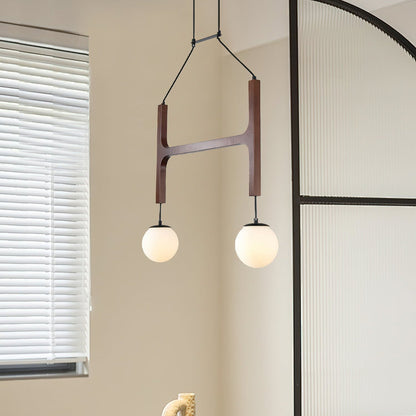 Terra Chandelier Geometric Wood