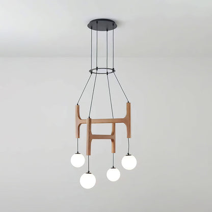 Terra Chandelier Geometric Wood