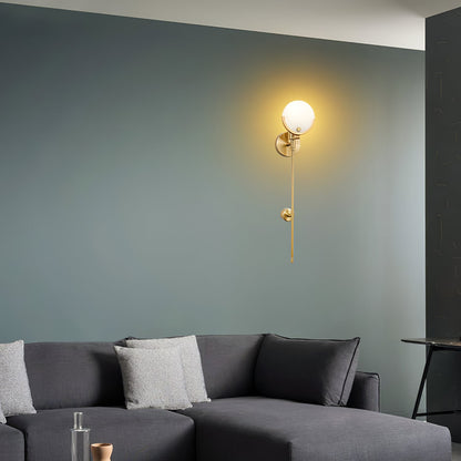 Bravi Brass Sconce Alabaster