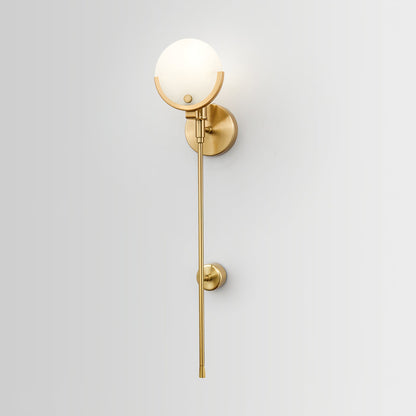 Kristy Brass Sconce  Alabaster