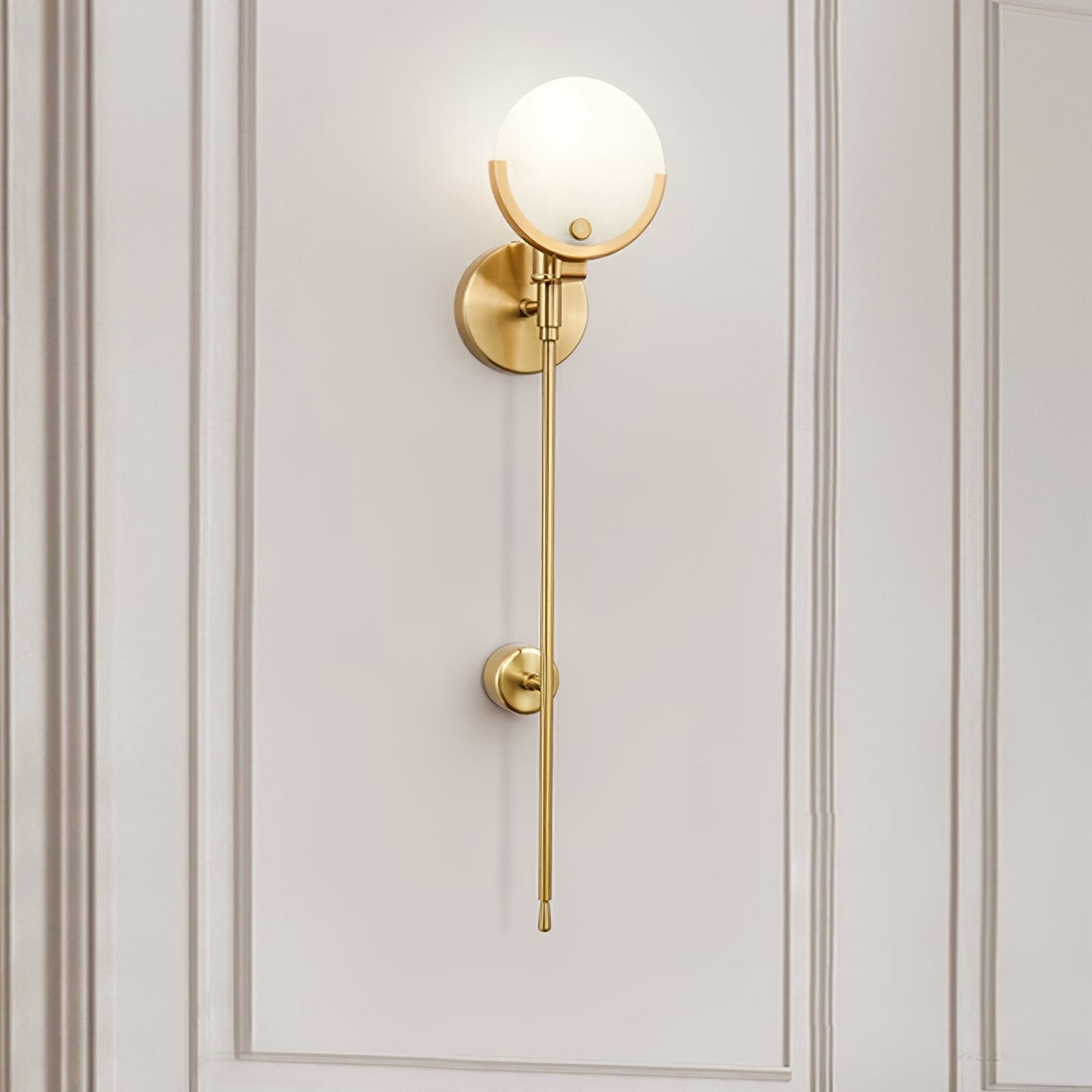 Bravi Brass Sconce Alabaster