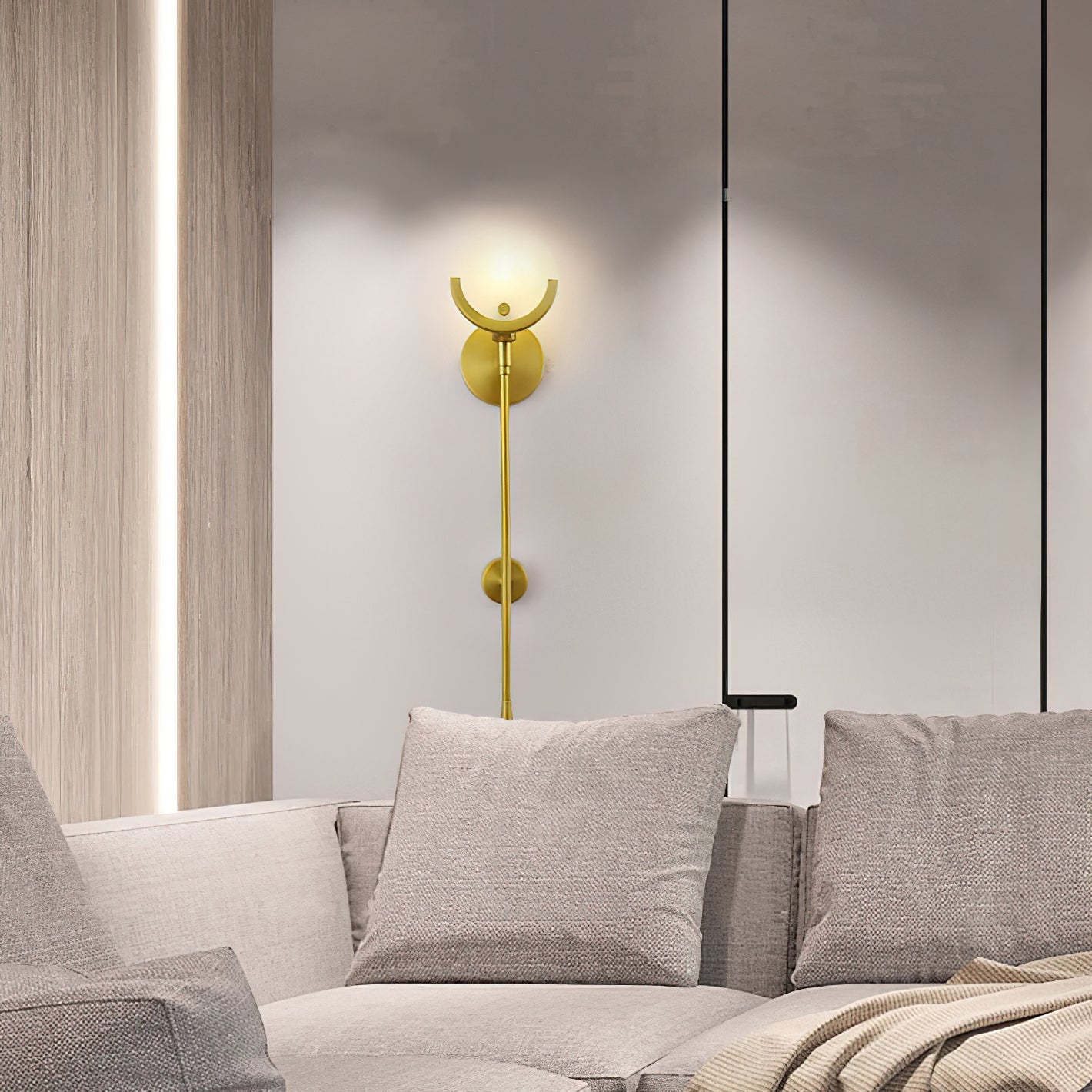Kristy Brass Sconce  Alabaster