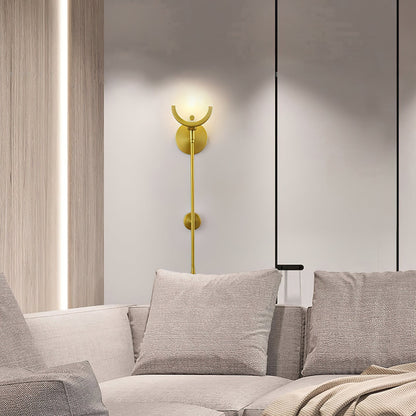Kristy Brass Sconce  Alabaster