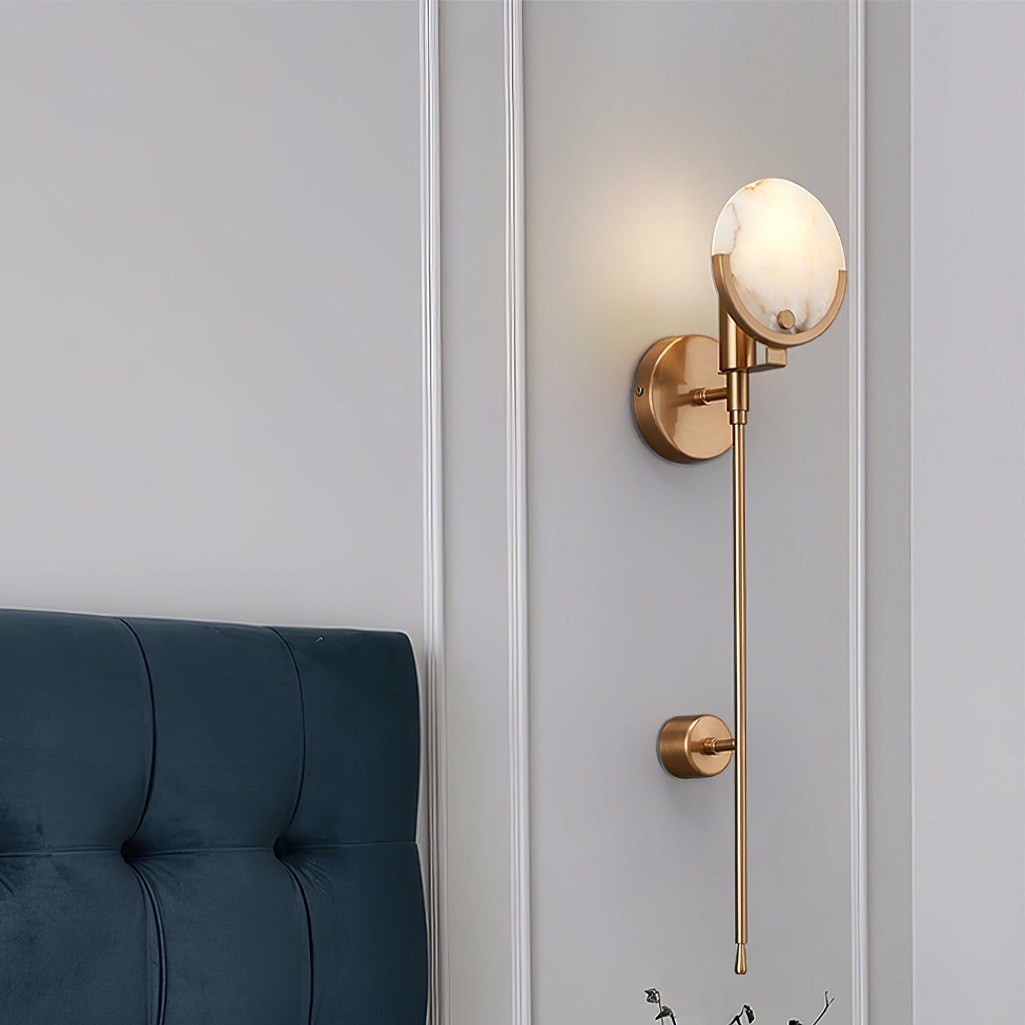 Bravi Brass Sconce Alabaster