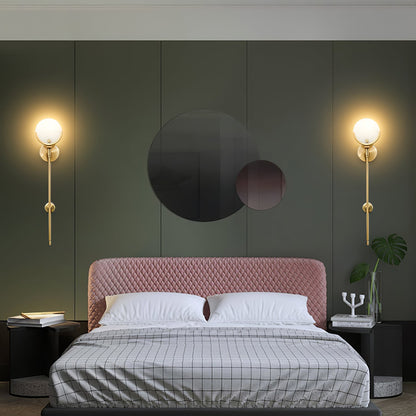 Kristy Brass Sconce  Alabaster