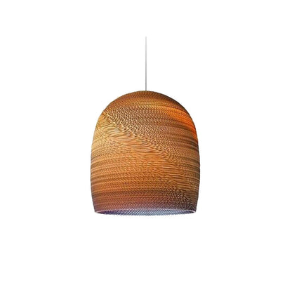 Lampe à suspension en papier rustique pastorale Muto Silkworm