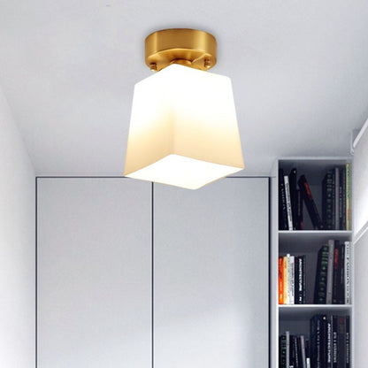 Arisha Retro Metal Flush Mount Ceiling Light Brass